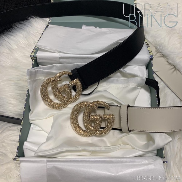 Custom Swarovski Gucci GG Marmont Belt Gold BNWB - Picture 2 of 3